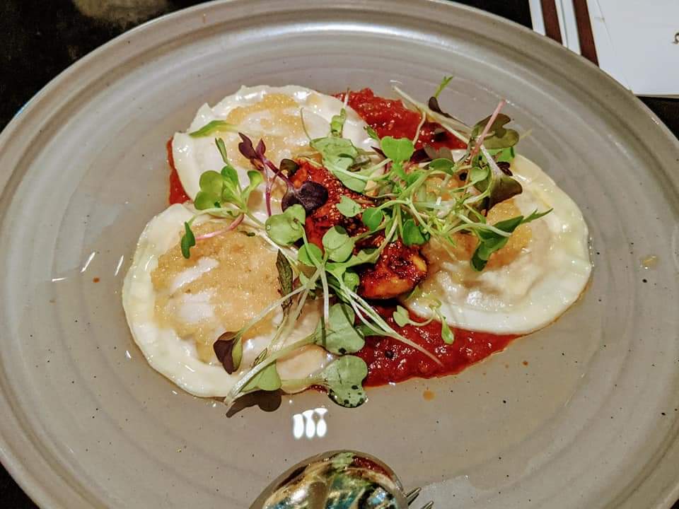 Seafood plate at Glass Brasserie