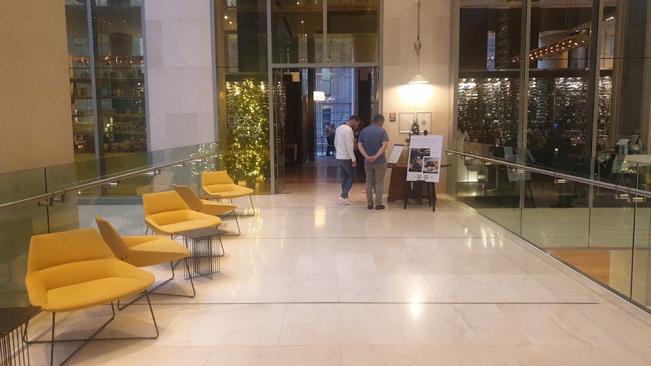 Glass Brasserie entrance and dining room